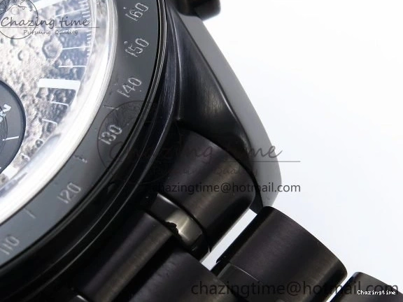 0128 Speedmaster Black Benom PVD Moon RMF Best Edition on PVD Bracelet Lemania HW WrinkleFree 7727